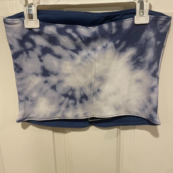 Hollister - Reversible Tie-Dye Blue Tube Top (Medium) - Picture 2 of 5